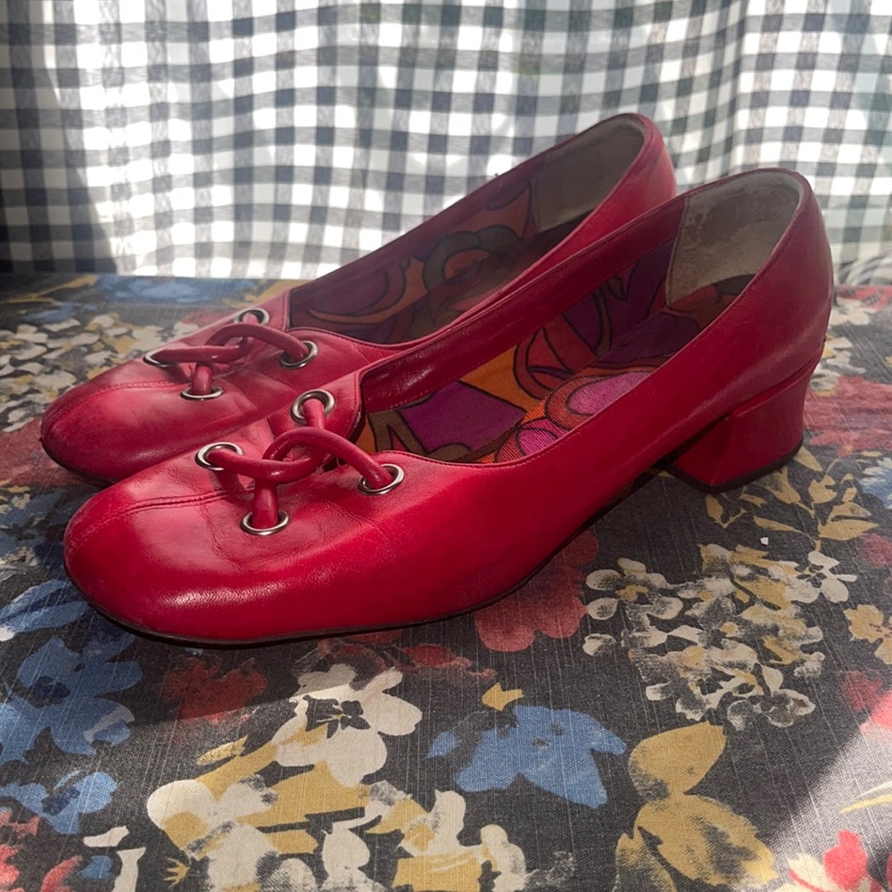 1960s Red Mod Heels